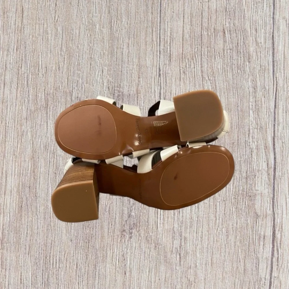 Women’s Natural Millye Block Heels Sandals by Sea By Chloe Size EU 38 / US 7.5. - Picture 7 of 11